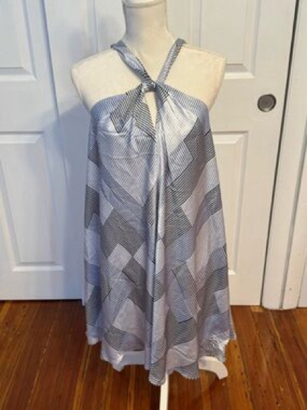 Silk summer loose tent style dress